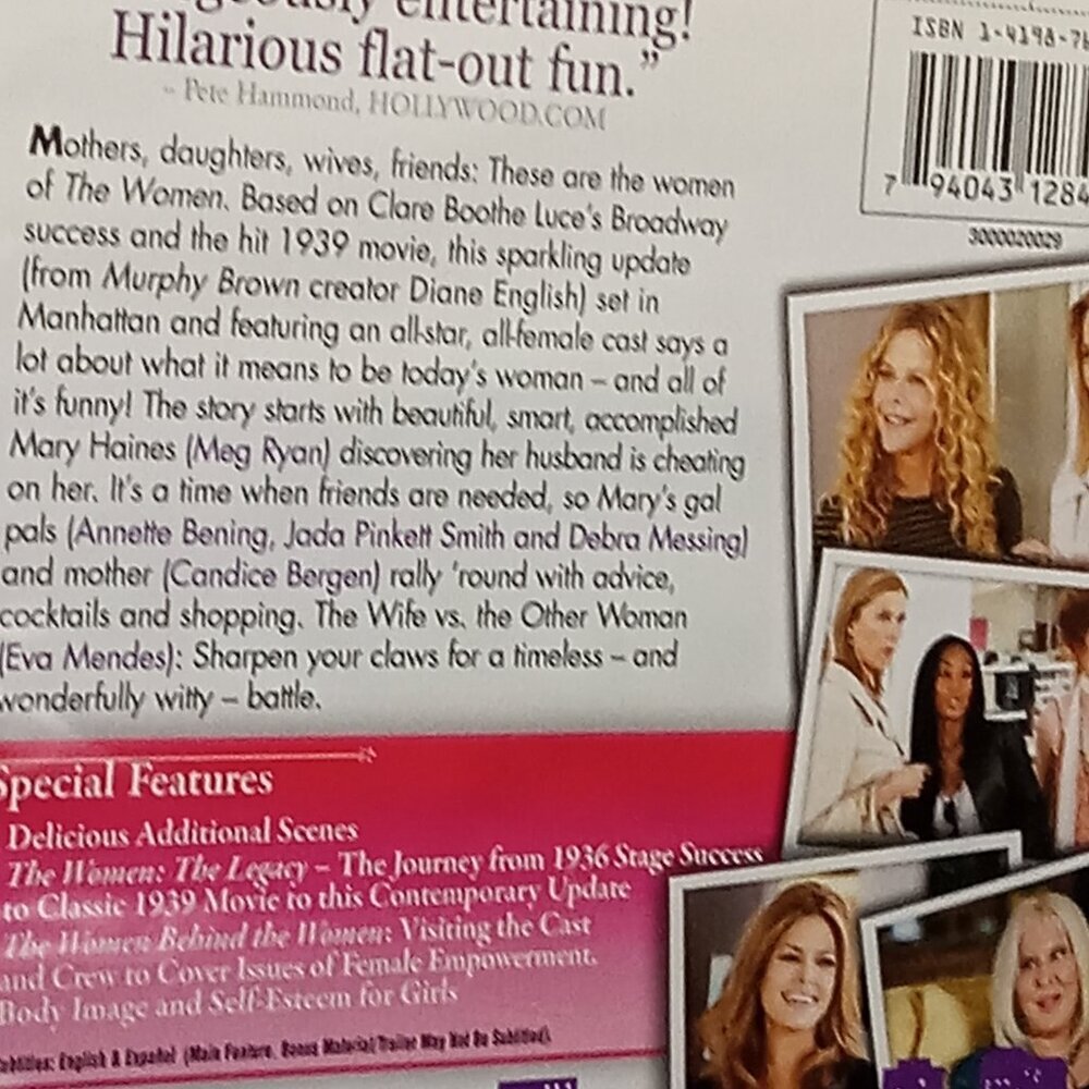 The Women Movie DVD PG13 Comedy Meg Ryan Eva Mendes Jada Pinkett Smith - Picture 3 of 7